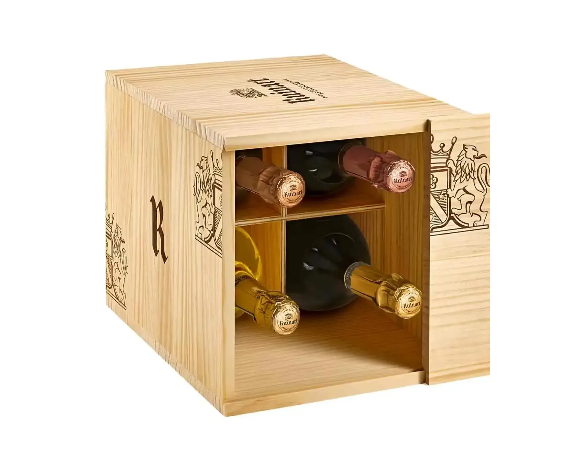 Champagne Ruinart - Coffret Découverte - R Brut, R Millesimé, Blanc de Blancs, Rosé - AOP Champagne - Blanc